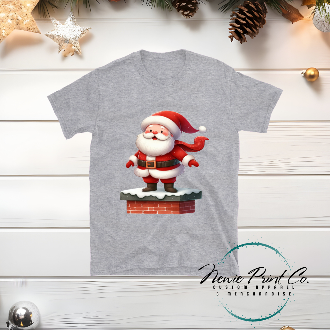 Santa & Chimney - Christmas T-shirt