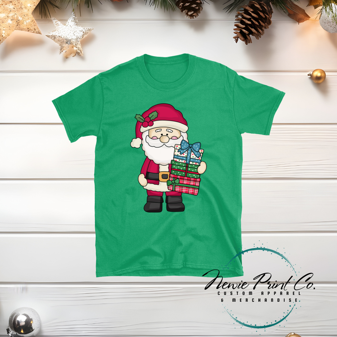 Santa with Presents - Christmas T-shirt