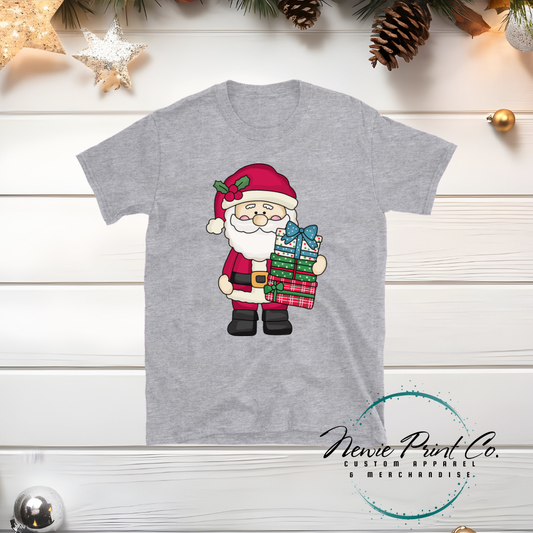 Santa with Presents - Christmas T-shirt