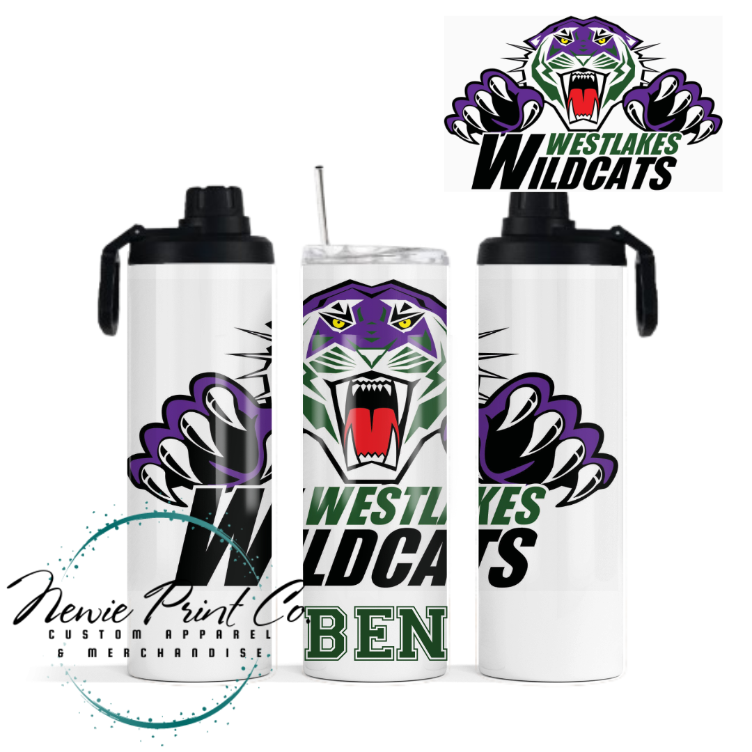 Westlakes Wildcats Wide Mouth Screw Lid Drink Bottle