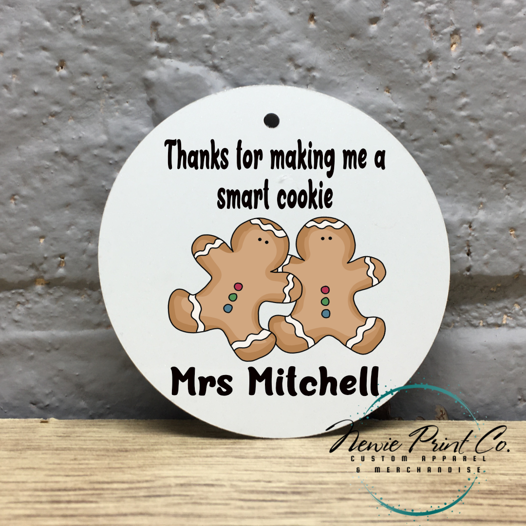 Personalised Teacher Ornament Smart Cookie - Christmas Keepsake