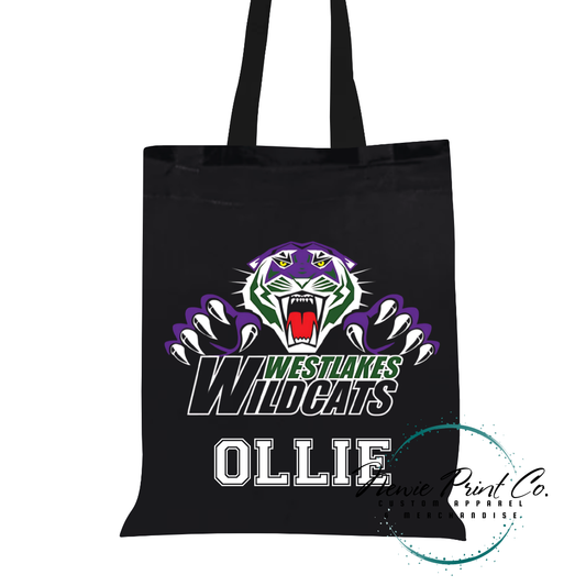 Westlakes Wildcats - Personalized Tote/Library Bag