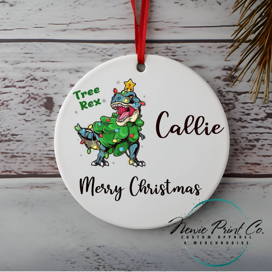 Personalised Ornament Tree Rex - Christmas Keepsake