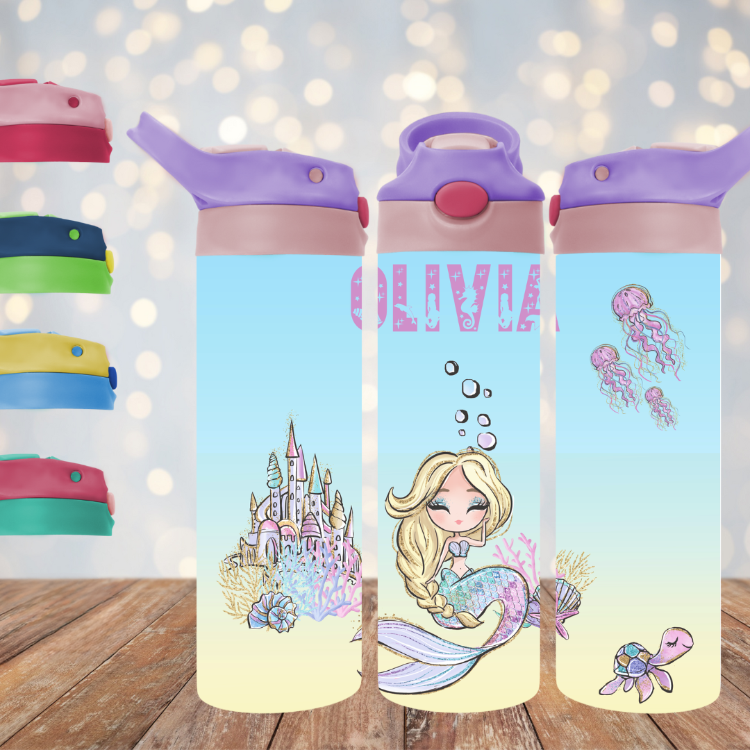 Our personalized 20oz (690ml) insulated drink bottles tumblers can be personalized to suit your style. Choose from one of our images or send us a message to create something truly unique. Our tumblers make a beautiful gift or are the perfect addition to and back pack.  They are made from Insulated Stainless Steel to keep your drinks warm/cold for longer, come with a push button flip top lid and inner (removable) straw.