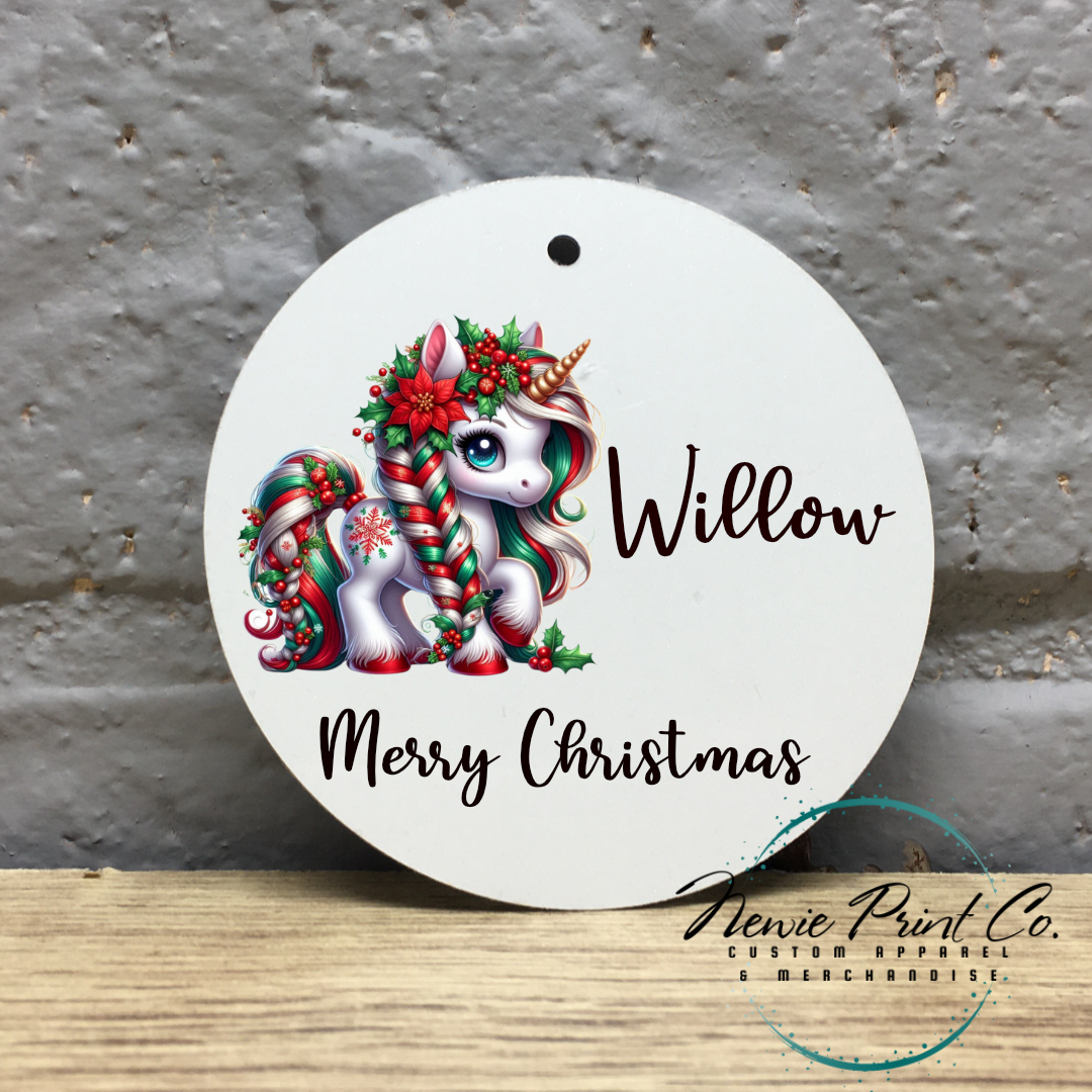 Personalised Ornament Christmas Unicorn - Christmas Keepsake