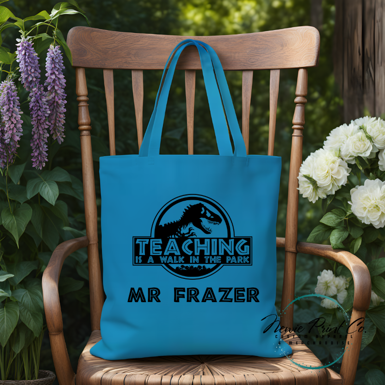 Walk in the Park Teacher Tote - Personalized Tote/Library Bags