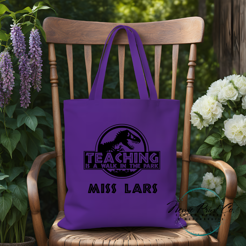 Walk in the Park Teacher Tote - Personalized Tote/Library Bags