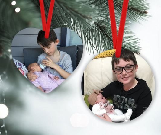 Custom Photo Aluminum Ornament - Christmas Keepsake