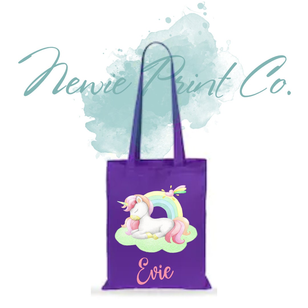 Unicorn - Personalized Tote/Library Bags