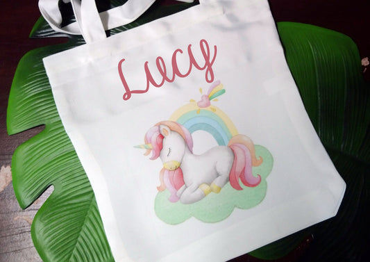 Unicorn - Personalized Tote/Library Bags