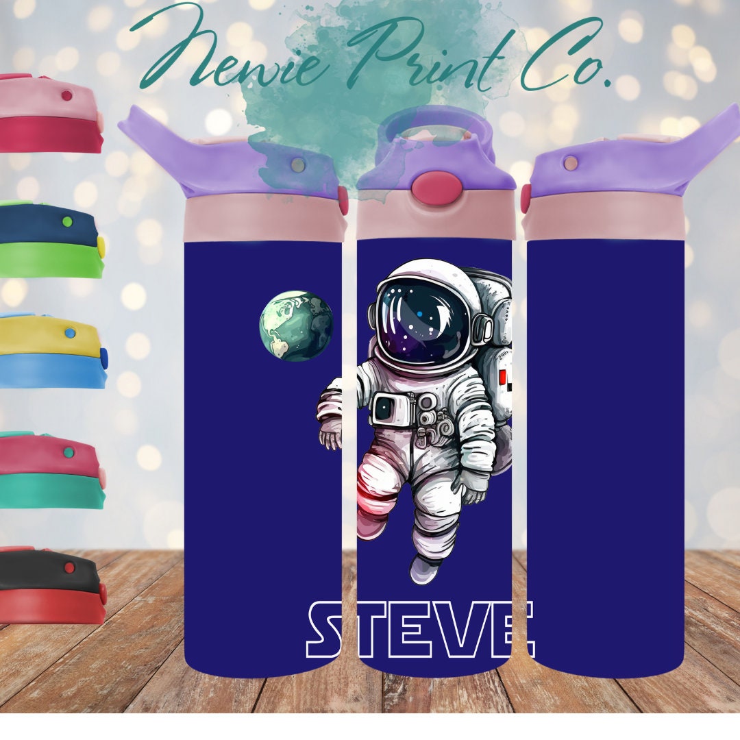 Astronaut - Insulated 20oz Kids Flip Top Drink Bottles - Printed