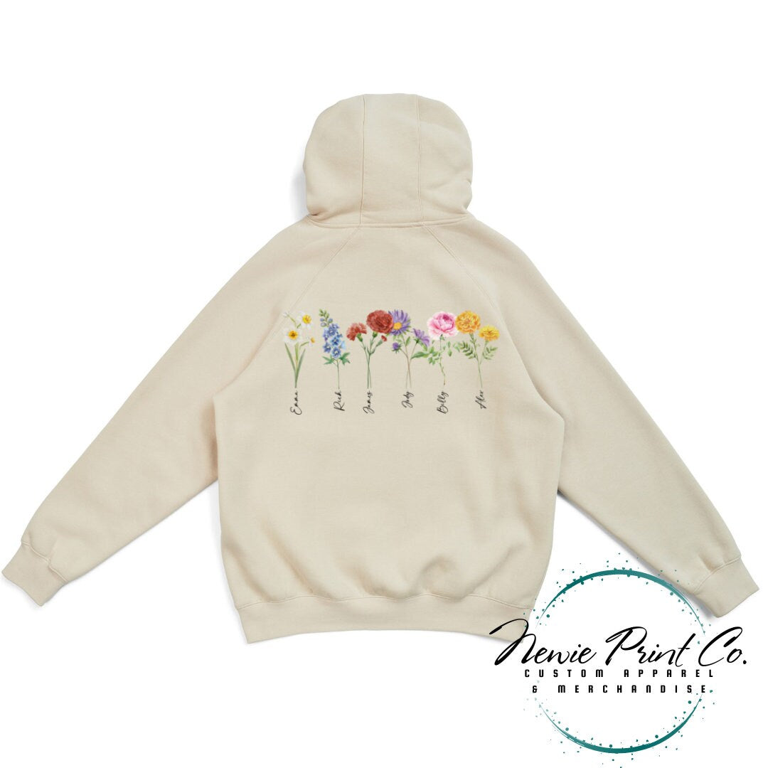 Mothers Day Garden Printed Hoodie - Adult Pocket Hoodie