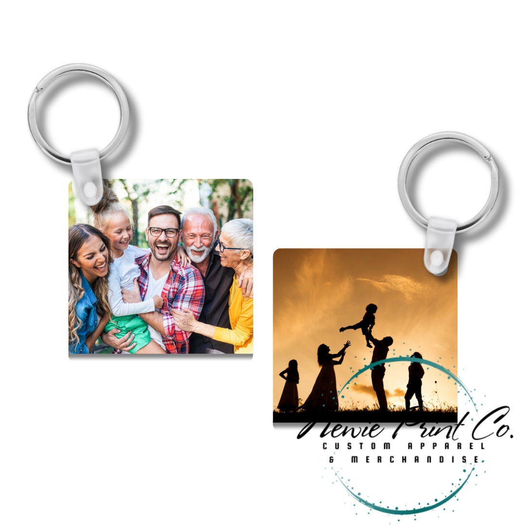 Personalised Full Photo Keyring | Anniversaries | Wedding | Gift | Family | Pets | Birthdays | Christmas | Teacher