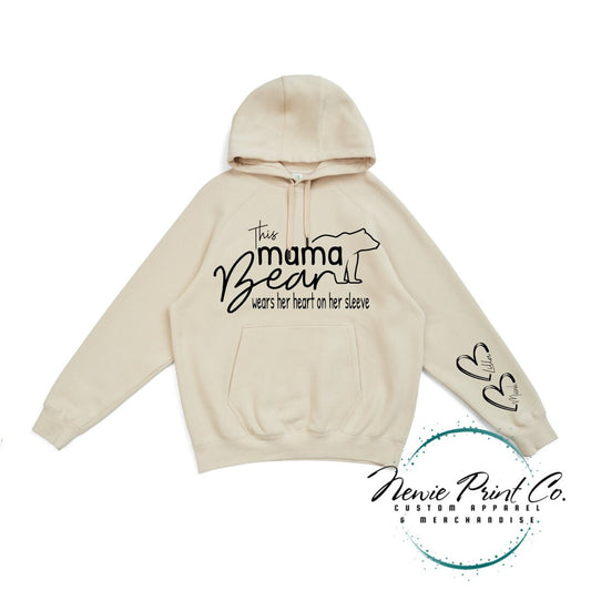 This Mumma Bear Printed Hoodie - Adult Pocket Hoodie