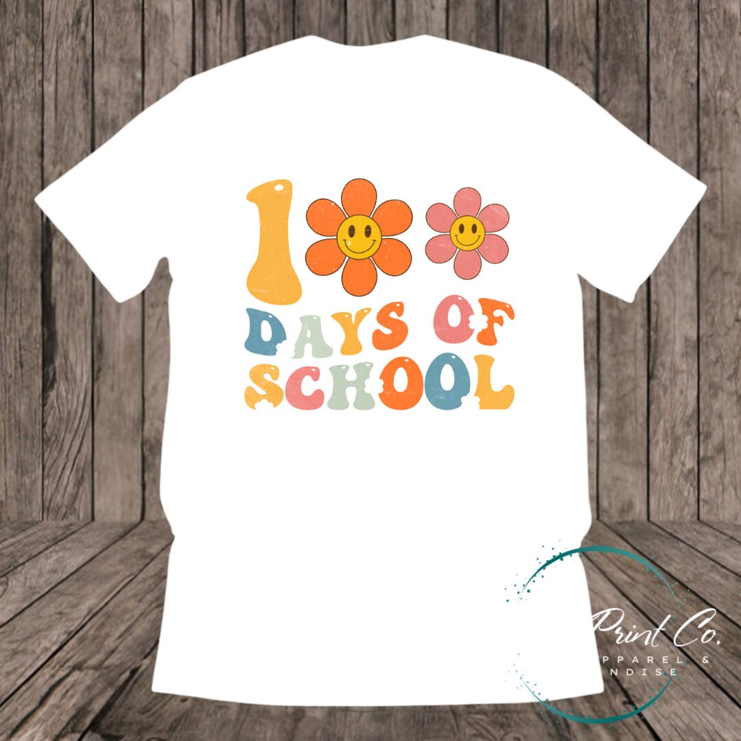 100 Days of School Day T-shirt - 100 Days Groovy Tee