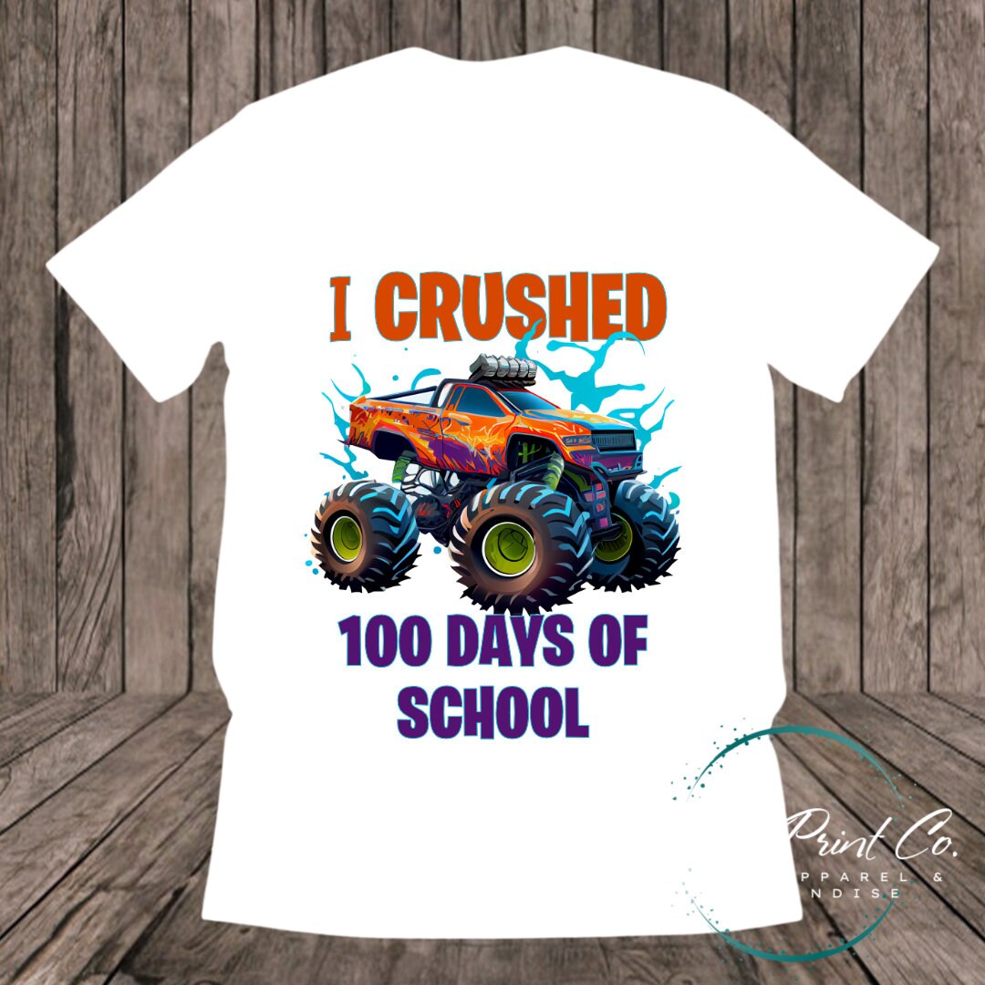 100 Days of School Day T-shirt - I Crushed 100 Days