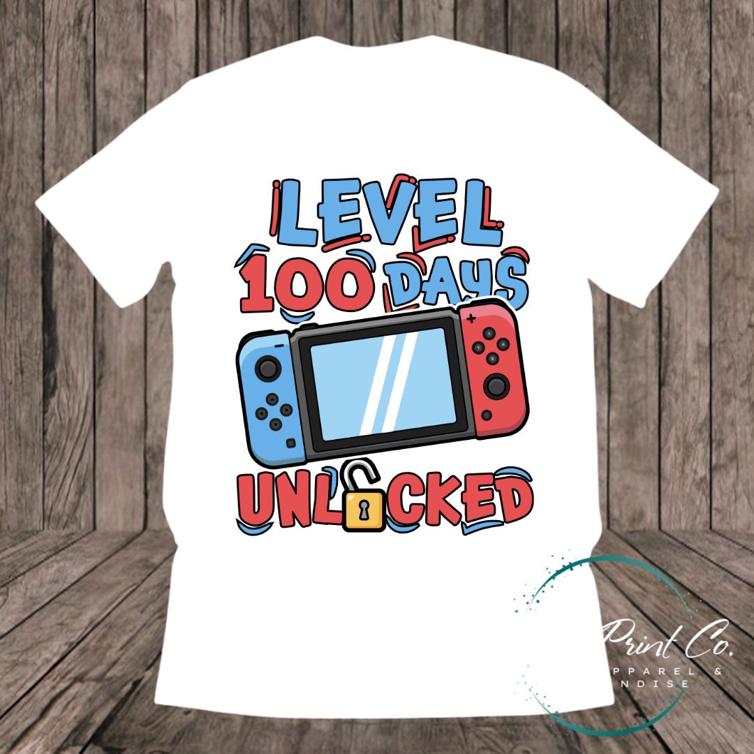 100 Days of School Day T-shirt - Level 100