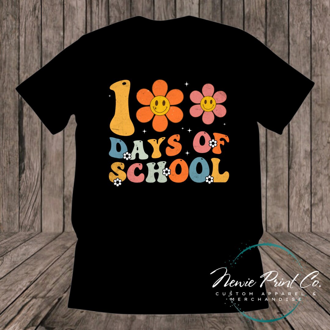 100 Days of School Day T-shirt - 100 Days Groovy Tee