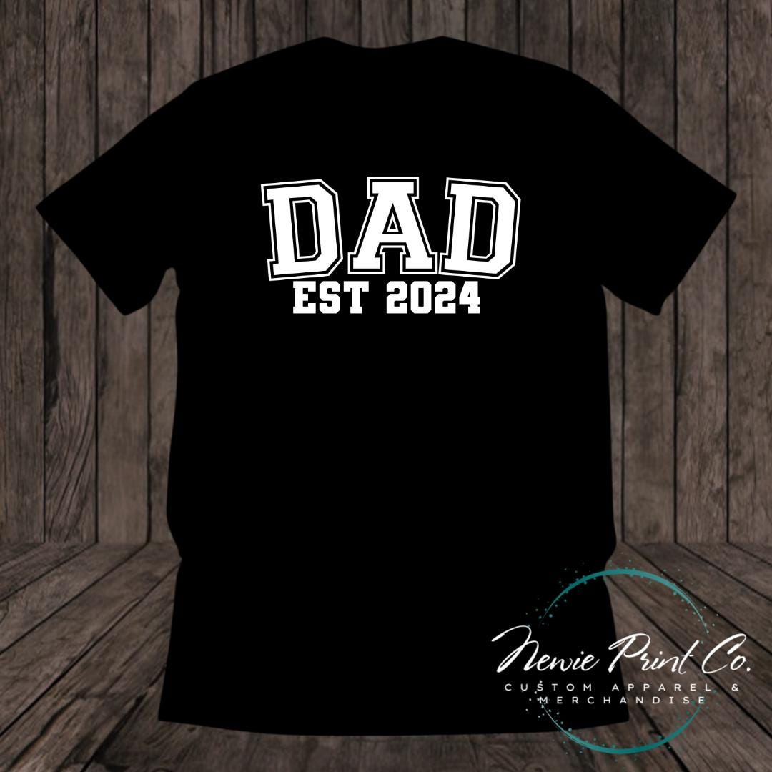 Custom Dad Est Large Logo - Tee | Jumper | Hoodie