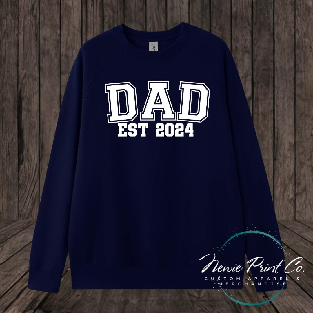 Custom Dad Est Large Logo - Tee | Jumper | Hoodie