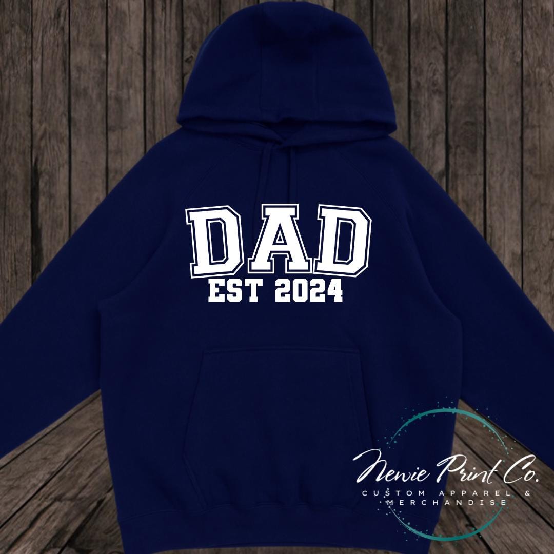 Custom Dad Est Large Logo - Tee | Jumper | Hoodie