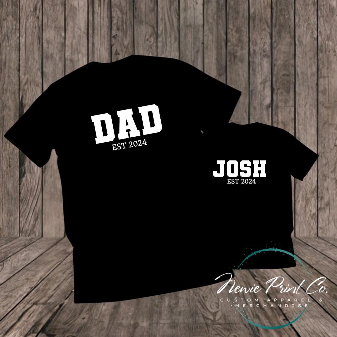 Dad & Kids Custom Name Tee