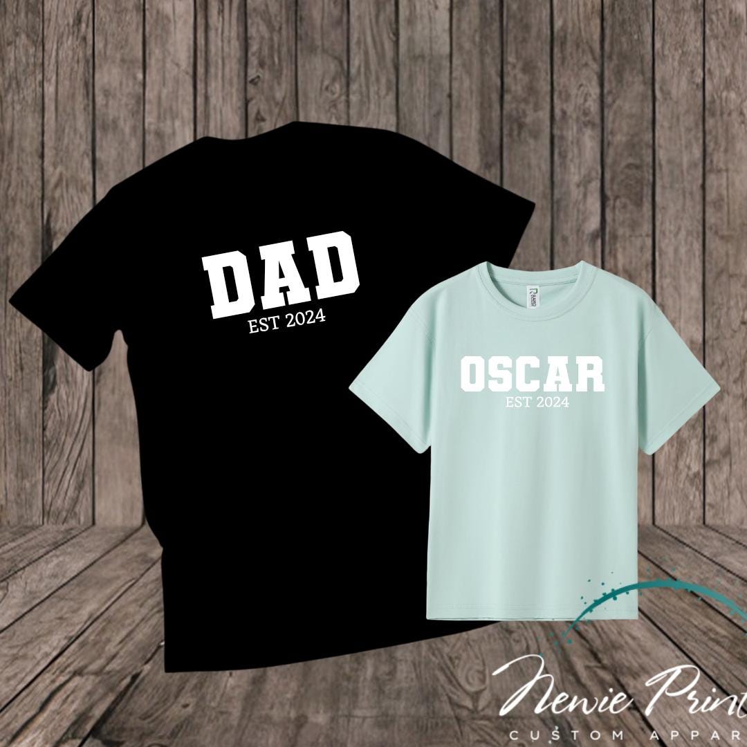 Dad & Kids Custom Name Tee