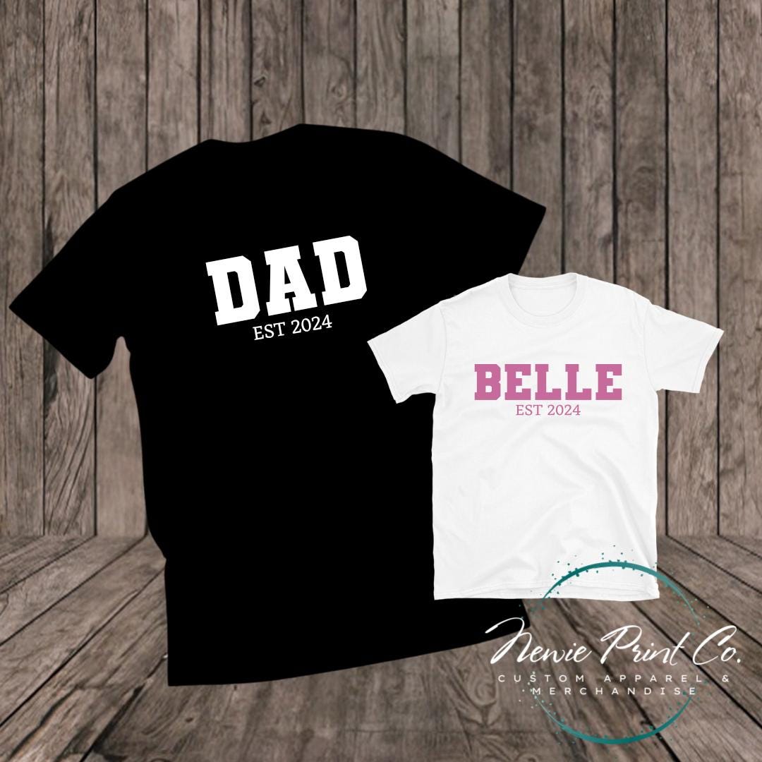 Dad & Kids Custom Name Tee