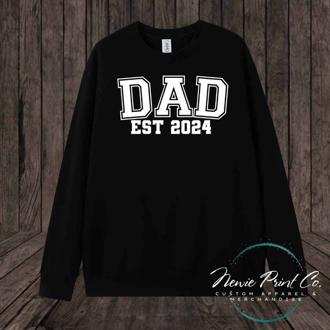 Custom Dad Est Large Logo - Tee | Jumper | Hoodie