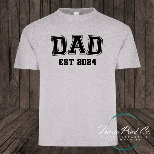 Custom Dad Est Large Logo - Tee | Jumper | Hoodie