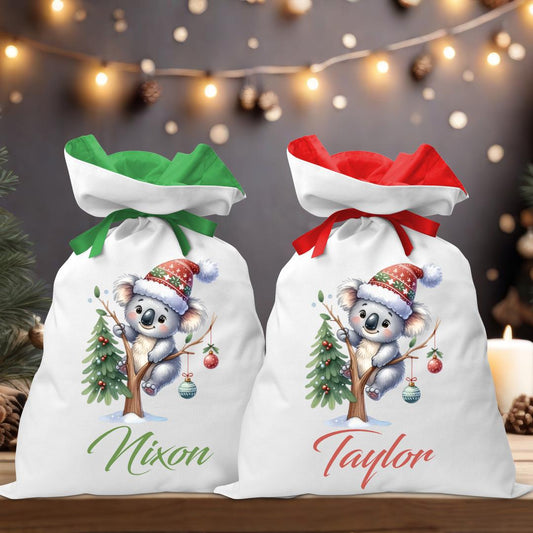 Tree Rex Coloured Santa Sack - Personalised