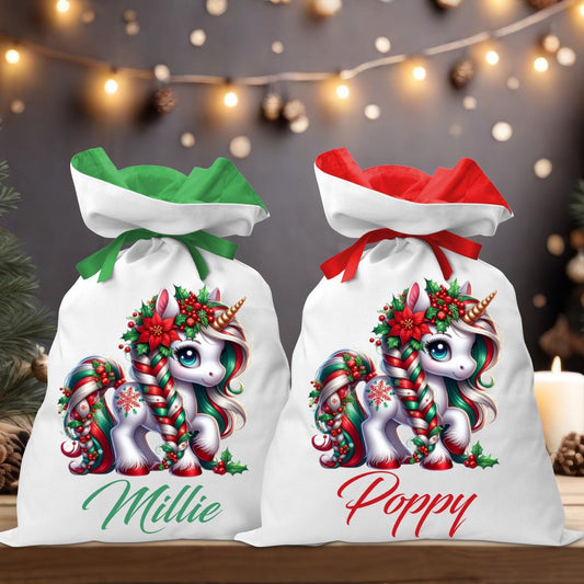 Gnome Coloured Santa Sack - Personalised