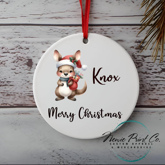 Kangaroo Personalised Ornament - Christmas Keepsake