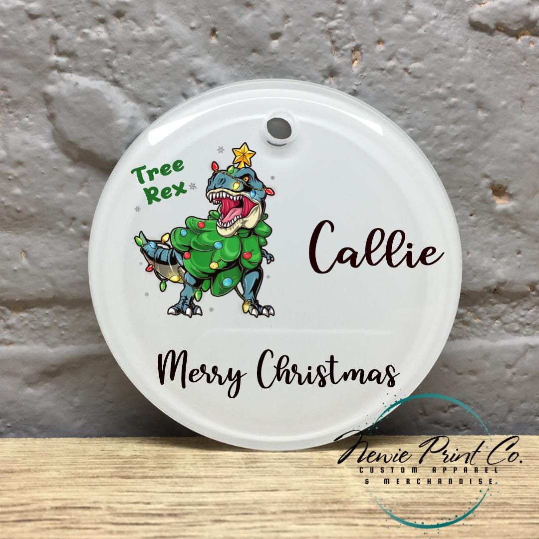 Tree Rex Personalised Ceramic Ornament - Christmas Keepsake