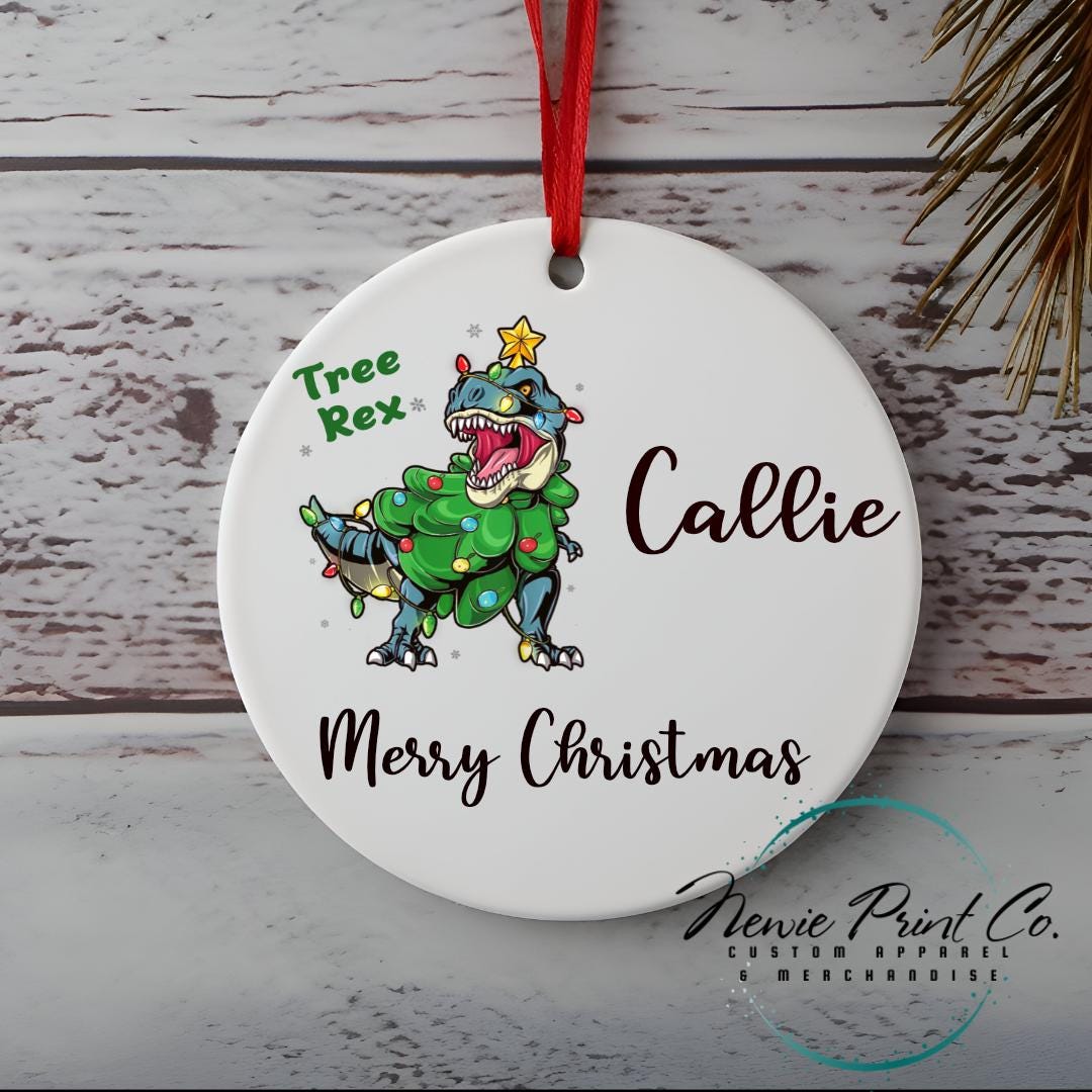 Tree Rex Personalised Ceramic Ornament - Christmas Keepsake