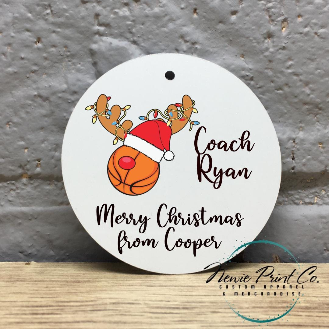 Personalised Teacher Ornament Basketball Coach - Christmas Keepsake