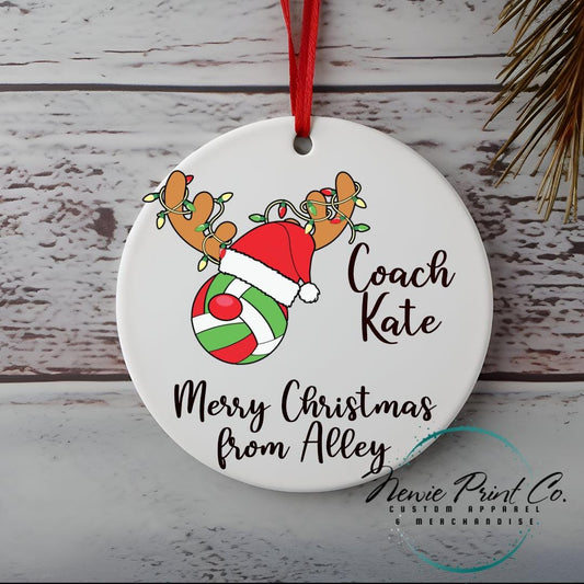 Personalised Teacher Ornament Netball Coach - Christmas Keepsake