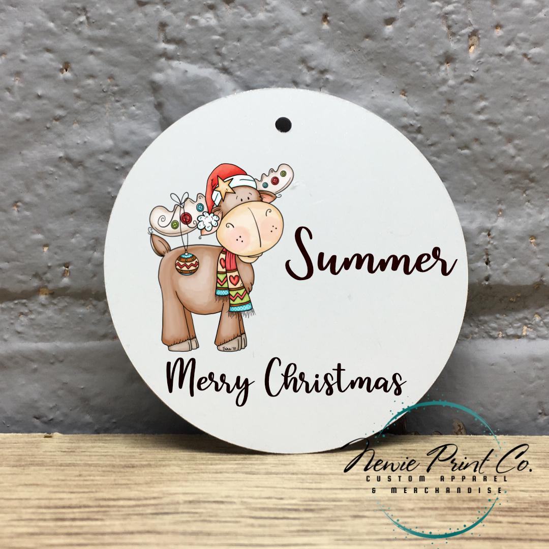 Personalised Ornament Moose - Christmas Keepsake