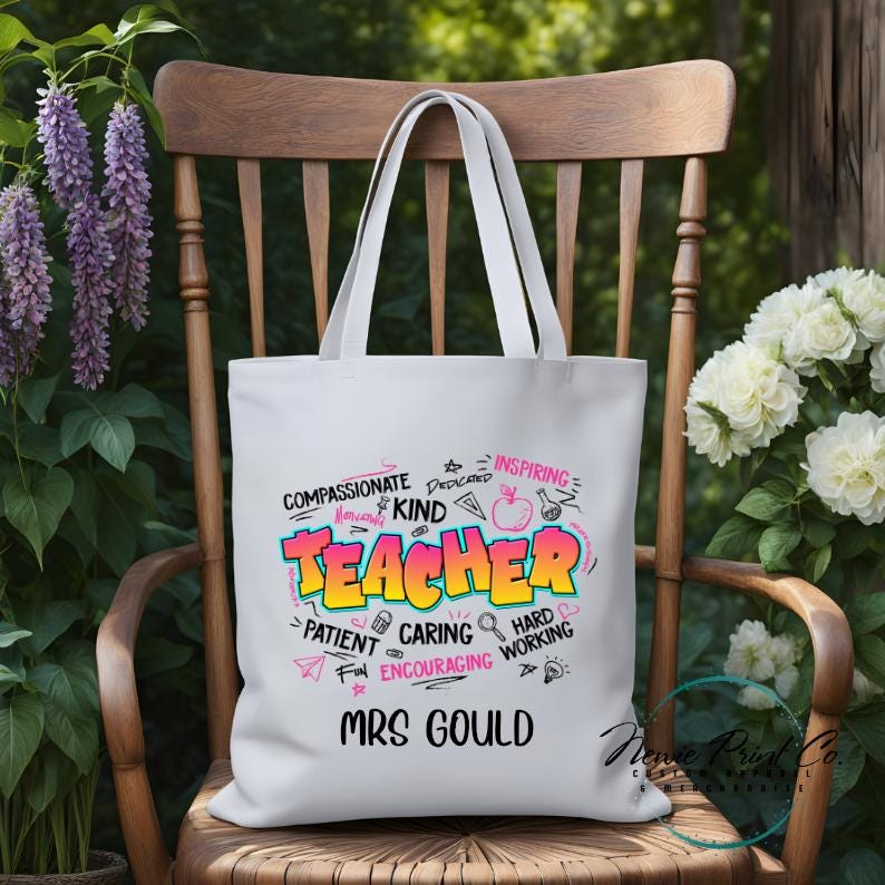 Teacher Tote - Personalized Tote/Library Bags