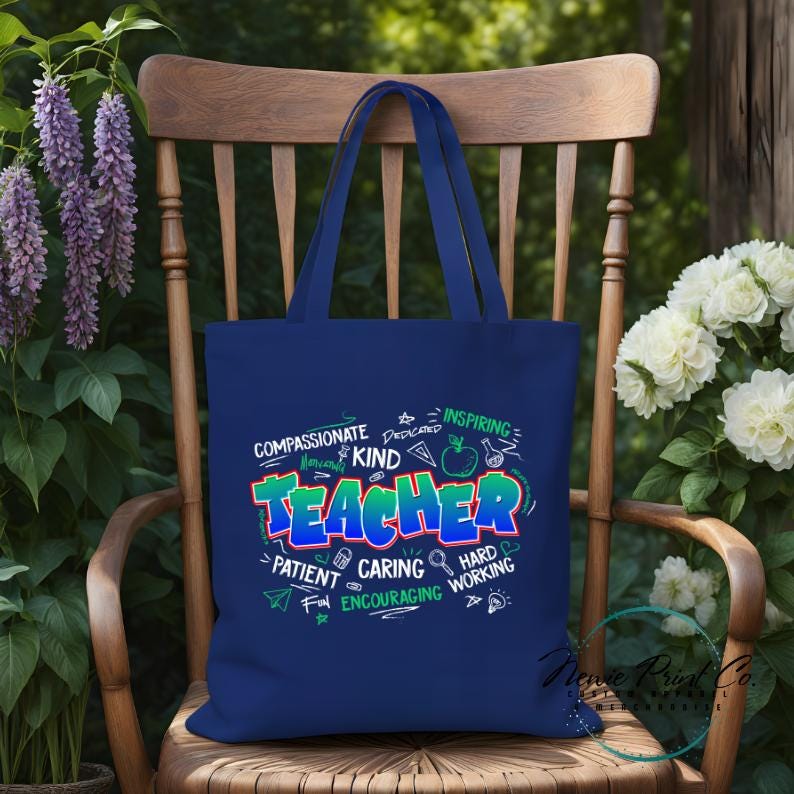 Teacher Tote - Personalized Tote/Library Bags