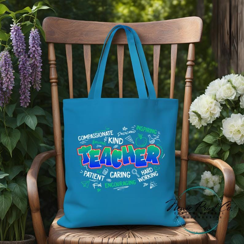 Teacher Tote - Personalized Tote/Library Bags