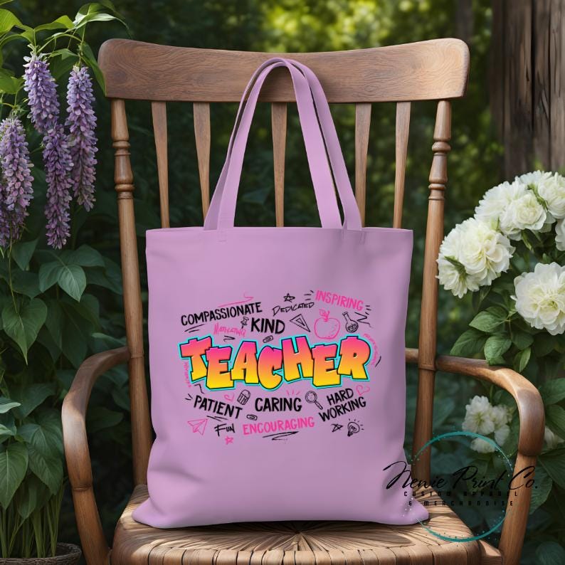 Teacher Tote - Personalized Tote/Library Bags