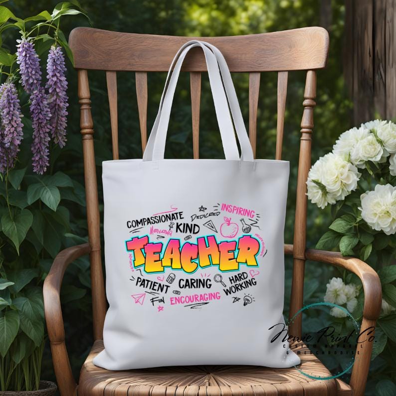 Teacher Tote - Personalized Tote/Library Bags