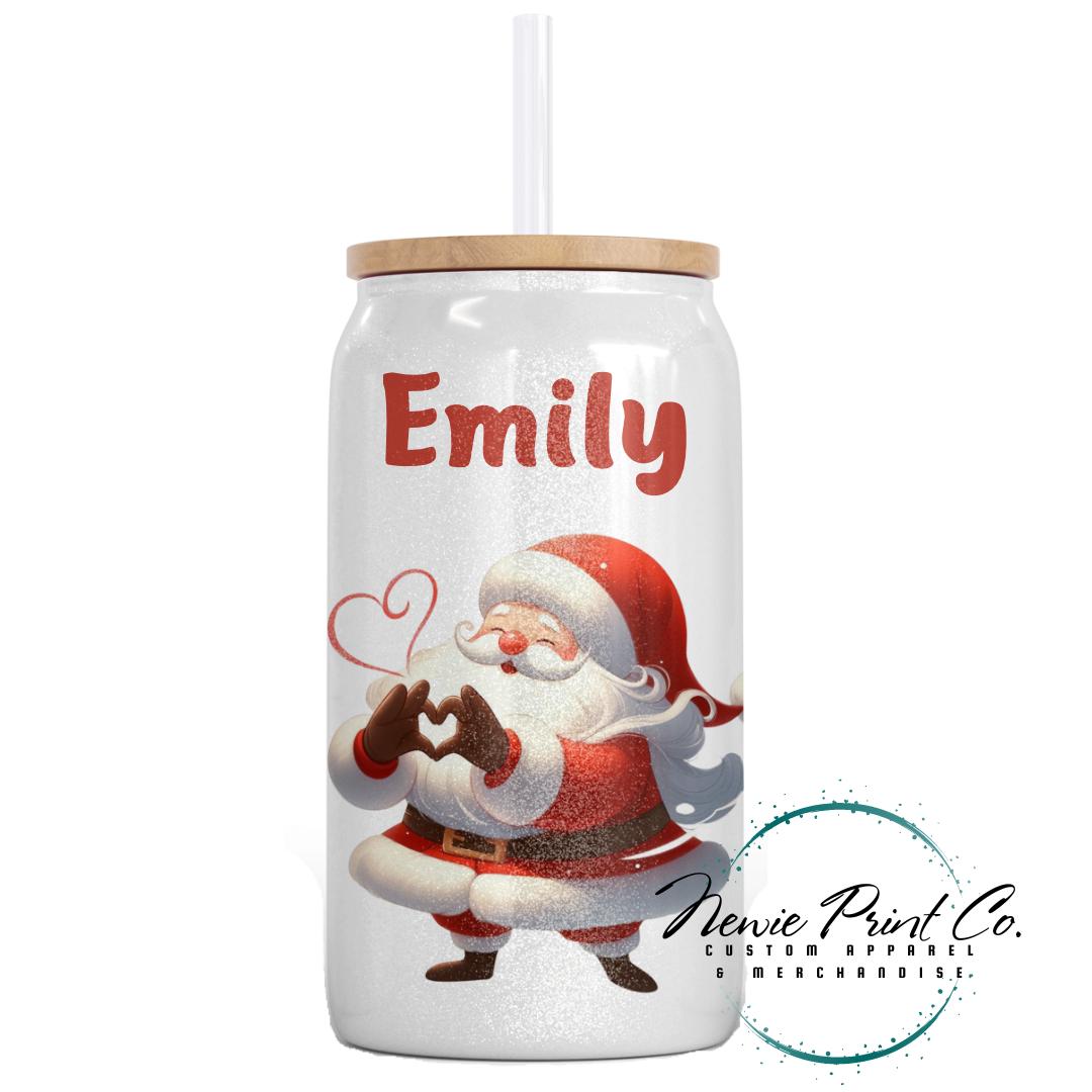 Santa Heart Christmas Shimmer Cup