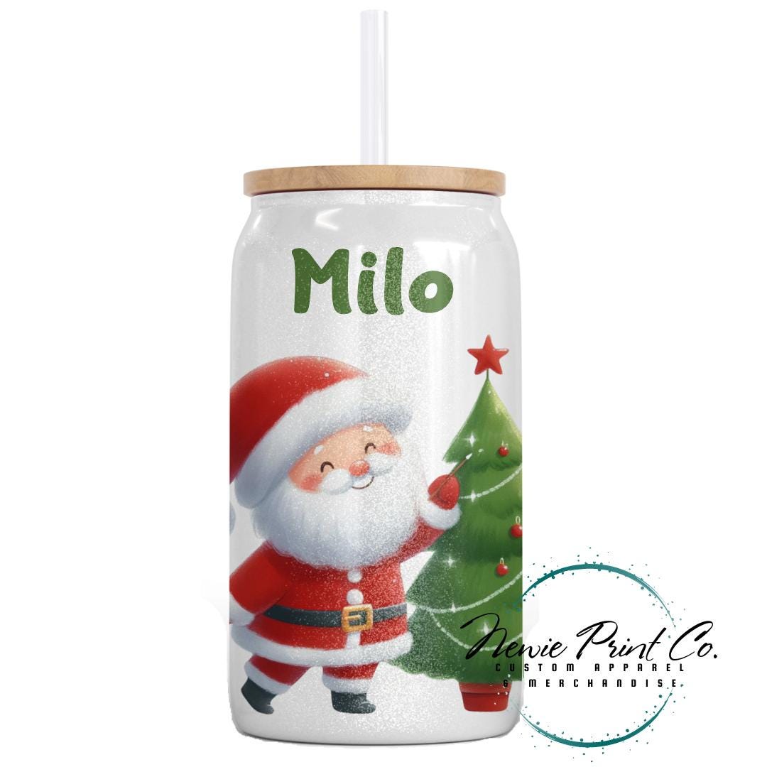 Santa with Tree Christmas Shimmer Cup