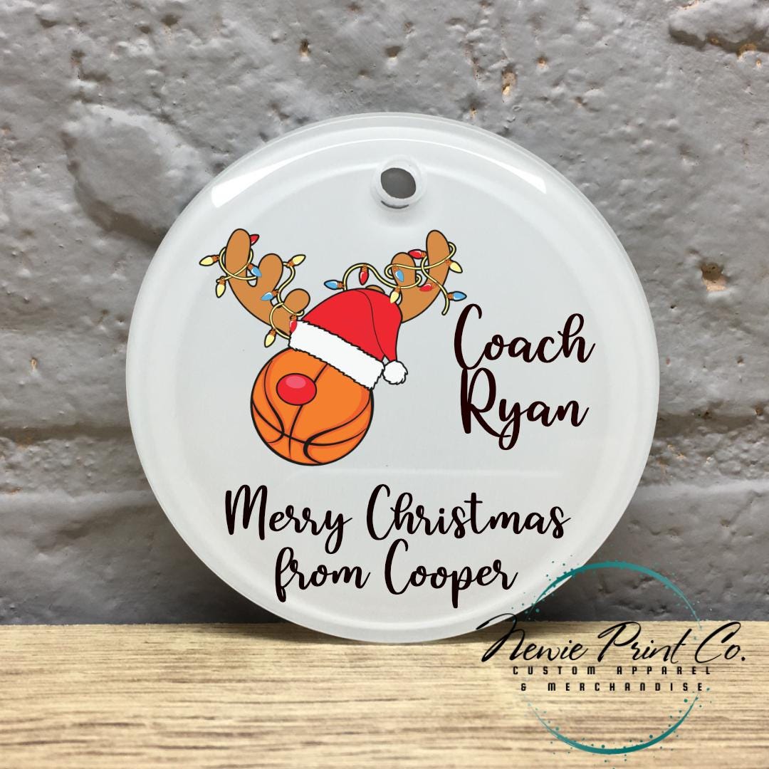 Personalised Teacher Ornament Basketball Coach - Christmas Keepsake