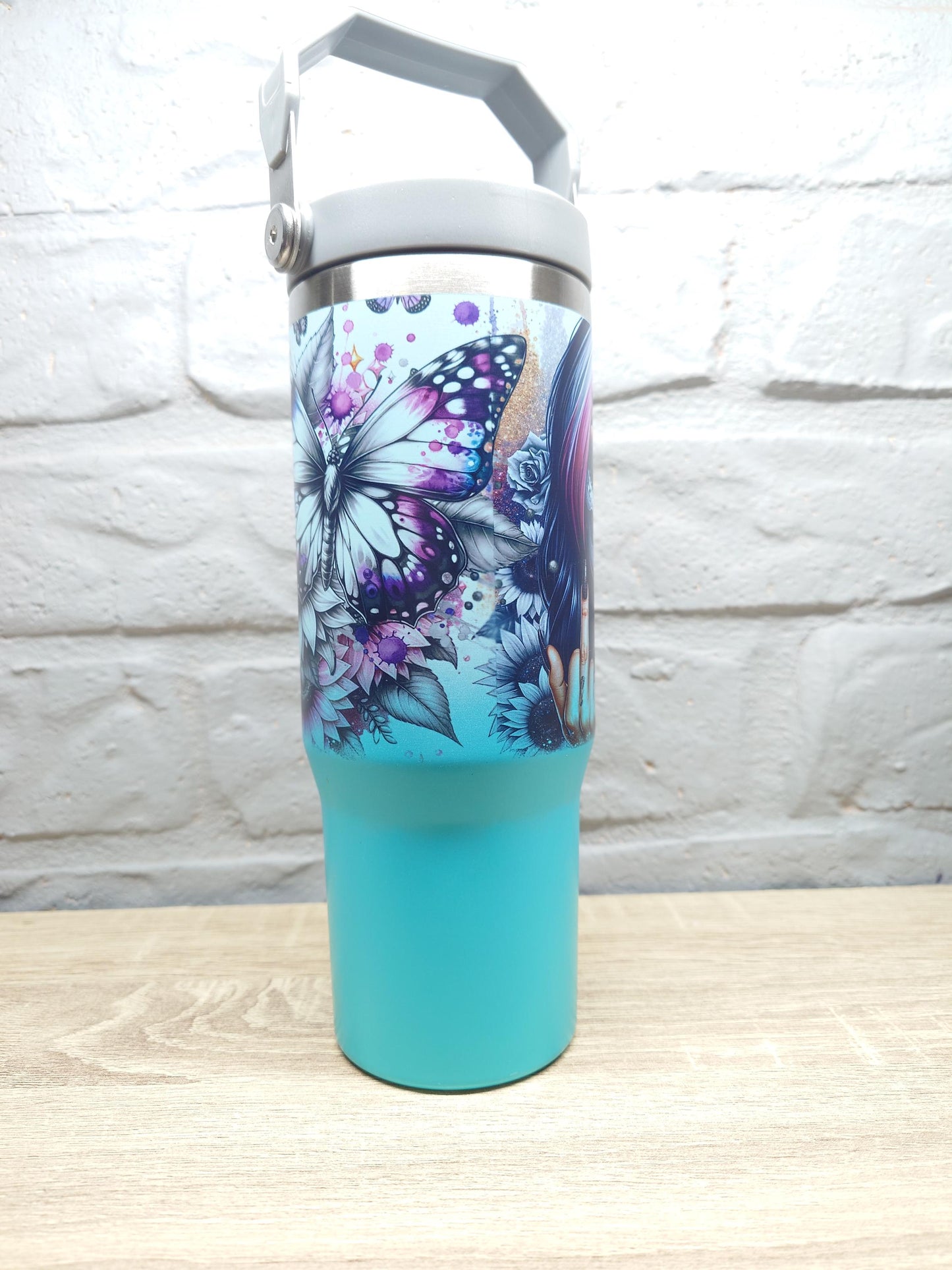 Not enough sage for this shit - Bad Ass Sassy Affirmation Tumbler - Insulated 30oz Flip Top Drink Bottles - Printed