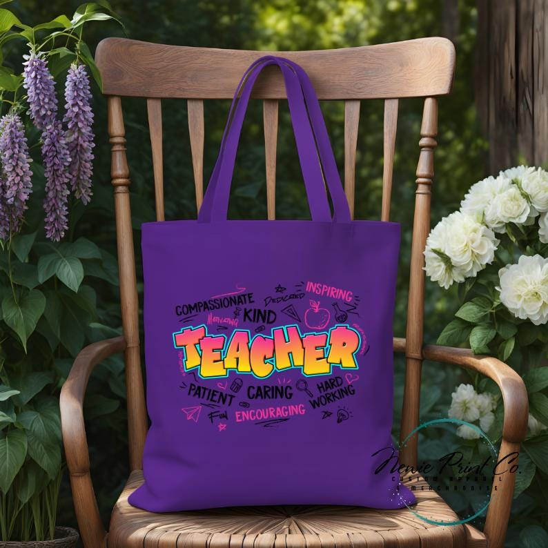 Teacher Tote - Personalized Tote/Library Bags