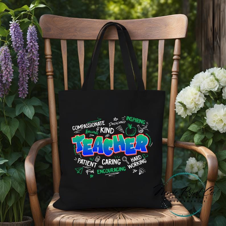 Teacher Tote - Personalized Tote/Library Bags