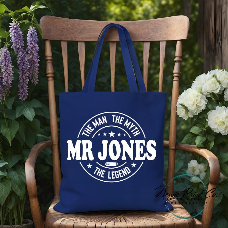 Legend Teacher Tote - Personalized Tote/Library Bags